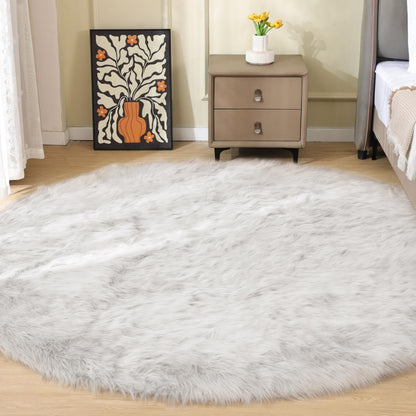 ORINOVA White Faux Sheepskin Shag Fur Runner Rugs for Living Room Bedroom Fluffy Washable Furry Area Rug 2x6 Nursery Rug Teen Room Décor