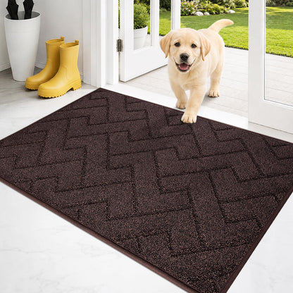 PURRUGS Dirt Trapping Door Mat Indoor Entrance, 32" x 47", Taupe