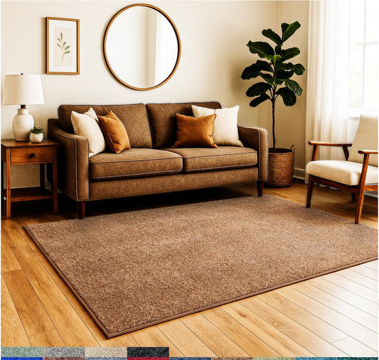 KOECKRITZ Dyersburg Indoor Area Rug – Soft Durable Polyester Carpet, Custom Cut-to-Size, Medium Pile, Stain & Fade Resistant, Living Room Bedroom Office Rug