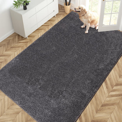 PURRUGS Dirt Trapping Indoor Door Mat, 31.5" x 47", Charcoal