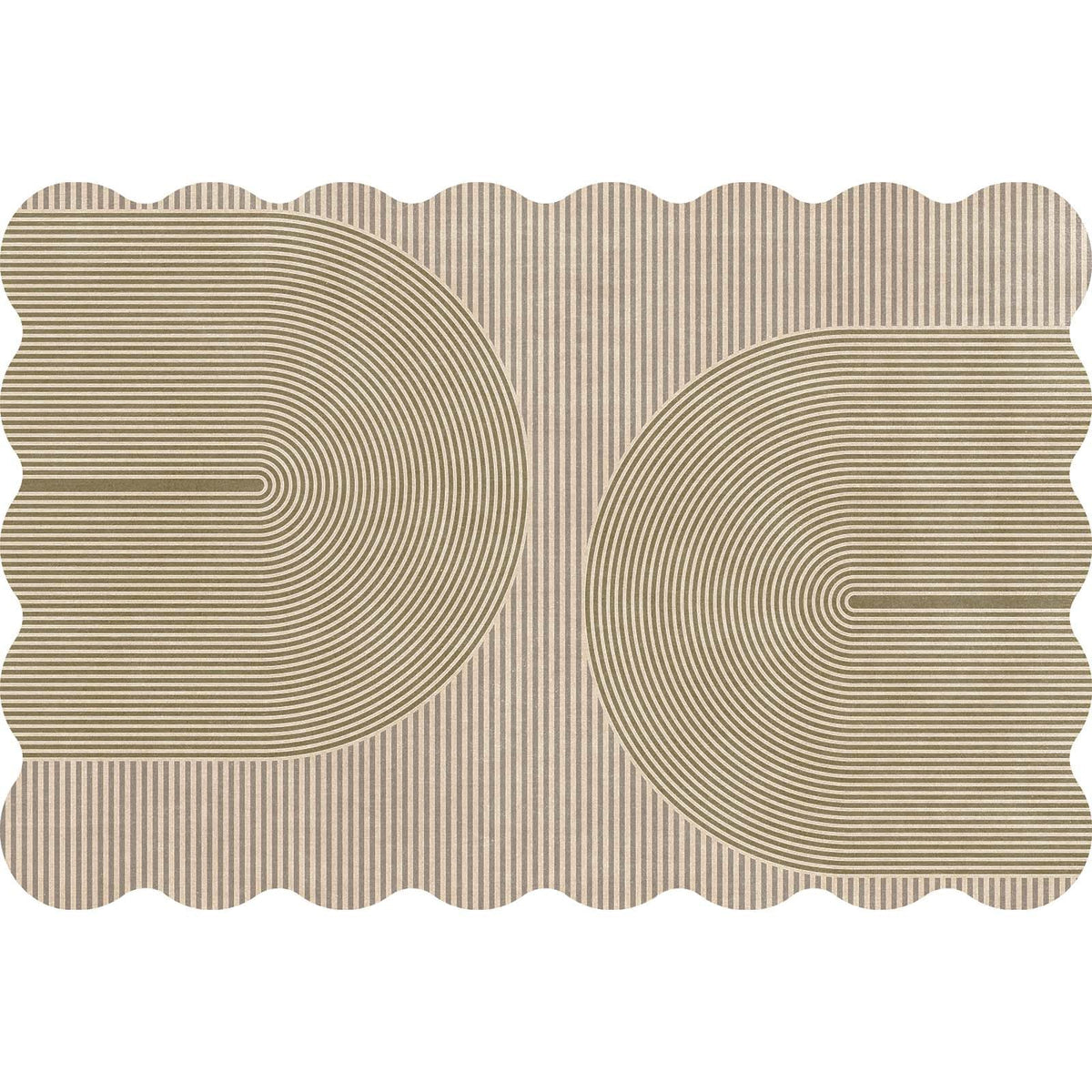 Easy Jute Rug for Pet Homes: 4x6 Outdoor Rug - Geometric Arch Pattern