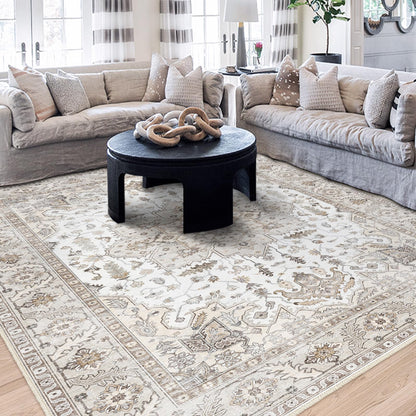 5'x7' Washable Area Rug for Living Room Natural Berber Rug Bedroom Non-Slip Rugs No Shed Faux Jute-Look Area Rugs Non-Skid Washable Area Rug (Camel, 5X7)