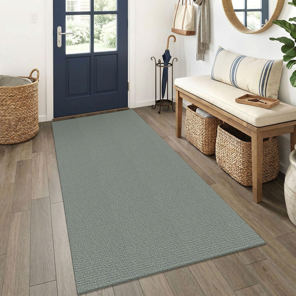 EARTHALL Washable Area Rug, Non Slip Entryway Rug, 4x6 Ft, Sand/Beige