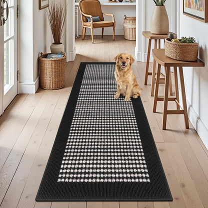 Ileading Laundry Room Runner Rug 2'x6' Non Slip Farmhouse Kitchen Floor Mats with Rubber Backing Machine Washable Beige Indoor Decor Carpet for Doormat Hallway Entryway Petmat Garage Balcony