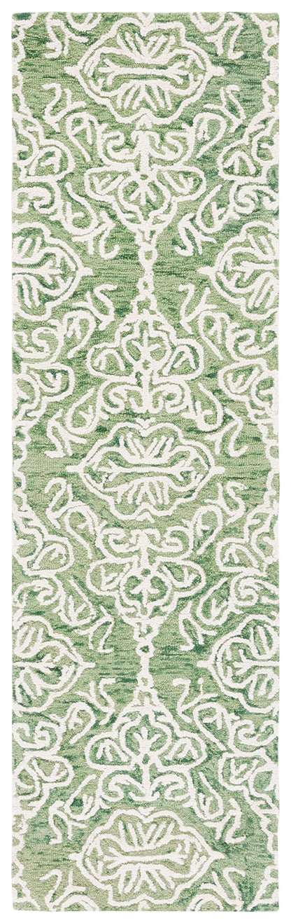 SAFAVIEH Blossom Collection Area Rug - 9' x 12', Beige & Ivory, Handmade Wool, Ideal for High Traffic Areas in Living Room, Bedroom (BLM112B)