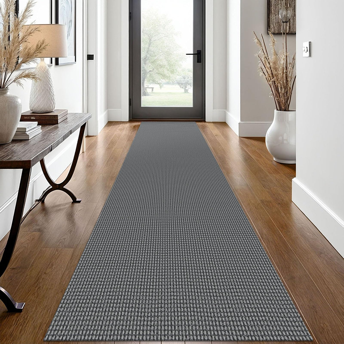 EARTHALL Woven Area Rug 3x5 Ft Washable Rugs for Entryway Braided Non Slip Rubber Backed Throw Rugs Door Mat Indoor Outdoor Entrance Cotton Carpet for Kitchen Foyer Front Door, Orange/Tan/Brown