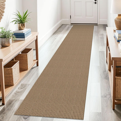 KOZYFLY Extra Long Runners for Hallways 3x20 ft Washable Kitchen Runner Non Slip Rubber Backed Hallway Rug Cotton Entryway Runner Rug Floor Carpet for Indoor Hall, Kitchen, Stair, Black/Dark Grey