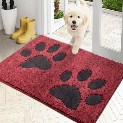 PURRUGS Dirt Trapping Door Mat Indoor Entrance, 32" x 47", Grey