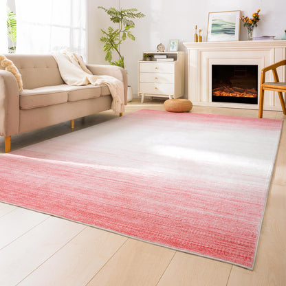 Carvapet Washable 3x5 Area Rug Orange Blue Vintage Floral Carpet