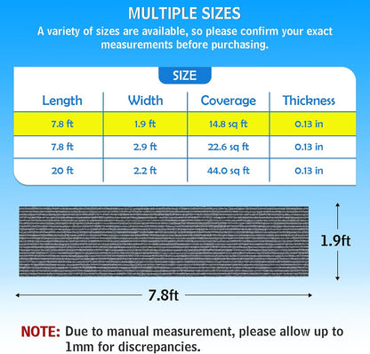 Self-Adhesive 1.9 ft x 7.8 ft Marine Carpet, Waterproof Boat Carpet, Suitable for Outdoor, Passageway, Indoor