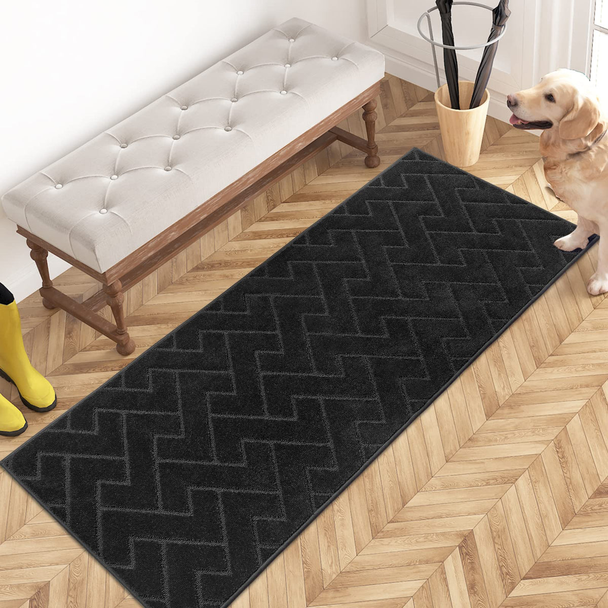 PURRUGS Dirt Trapping Door Mat Indoor Entrance, 32" x 47", Taupe
