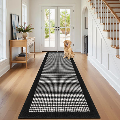 Ileading Laundry Room Runner Rug 2'x6' Non Slip Farmhouse Kitchen Floor Mats with Rubber Backing Machine Washable Beige Indoor Decor Carpet for Doormat Hallway Entryway Petmat Garage Balcony