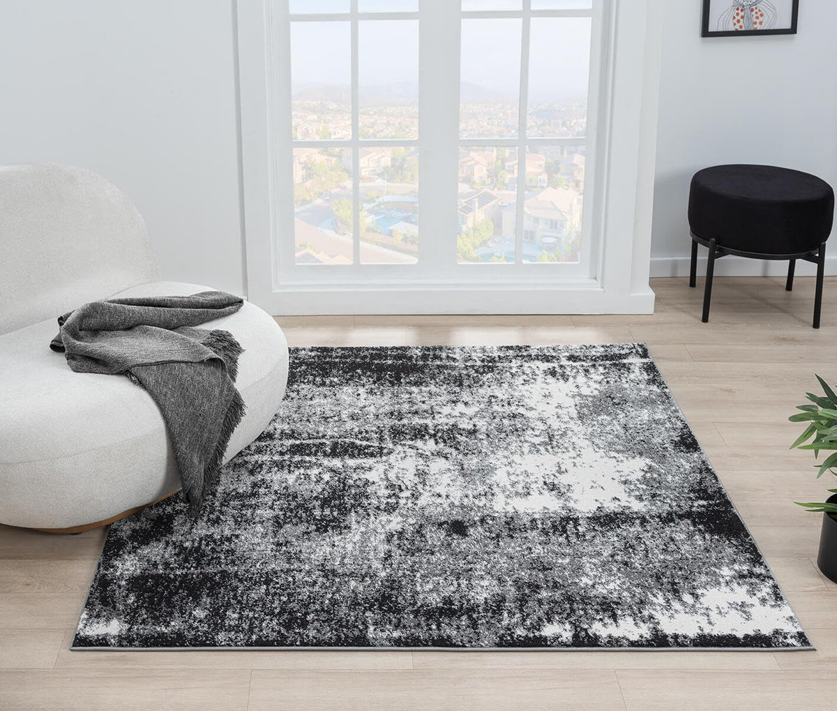 Keen Home Design Abstract Non-Shedding Area Rug, Soft Thick Pile, 10x14