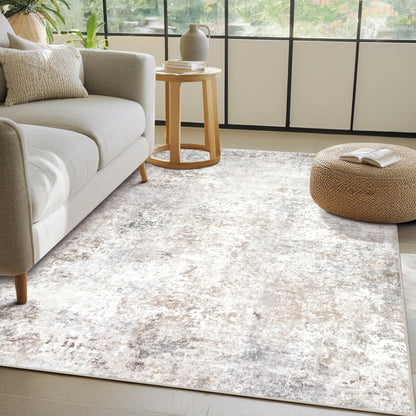 Washable Rugs 8x10 Area Rug for Living Room,Bedroom,Dining Room-Beige Green