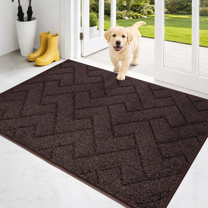 PURRUGS Dirt Trapping Door Mat Indoor Entrance, 32" x 47", Taupe