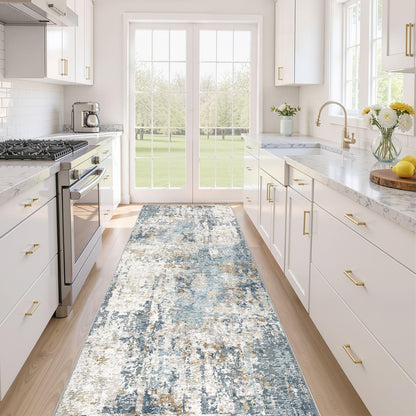 LOONGRUG 10x14 Area Rugs Washable Large Neutral Modern Living Room Rug
