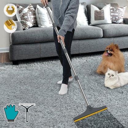 B-Land Carpet Rake for Pet Hair Removal, Reusable Carpet Scraper Broom
