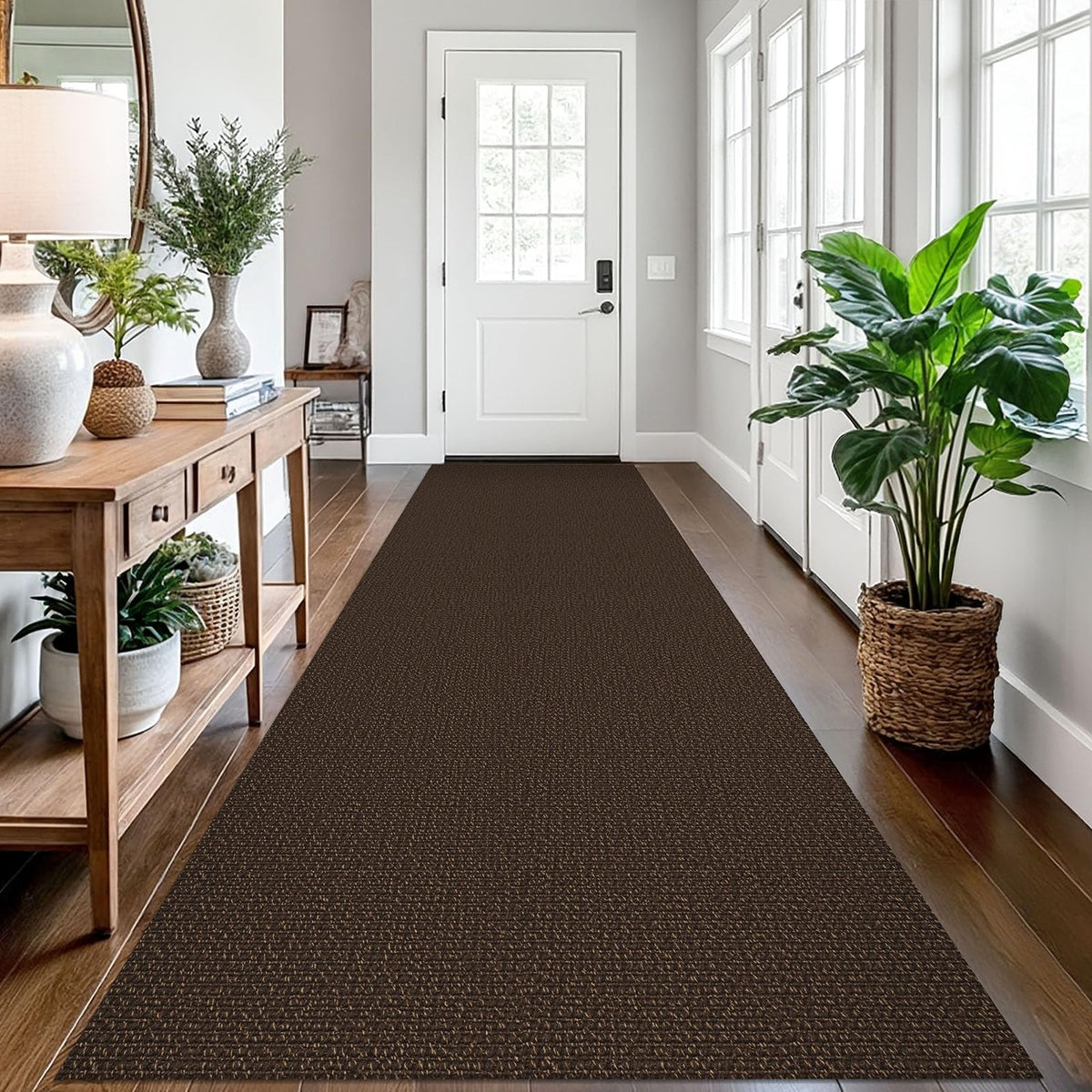 EARTHALL Washable Area Rug, Non Slip Entryway Rug, 4x6 Ft, Sand/Beige