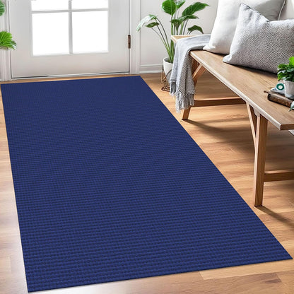EARTHALL Woven Area Rug 3x5 Ft Washable Rugs for Entryway Braided Non Slip Rubber Backed Throw Rugs Door Mat Indoor Outdoor Entrance Cotton Carpet for Kitchen Foyer Front Door, Orange/Tan/Brown