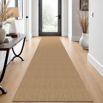 EARTHALL Woven Area Rug 3x5 Ft Washable Rugs for Entryway Braided Non Slip Rubber Backed Throw Rugs Door Mat Indoor Outdoor Entrance Cotton Carpet for Kitchen Foyer Front Door, Orange/Tan/Brown