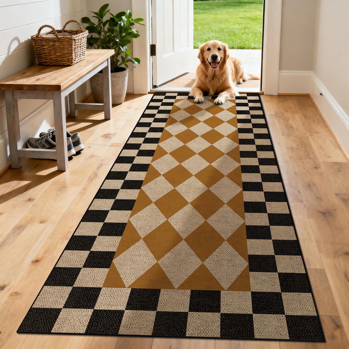 Washable 8x10 Modern Rainbow Easy Jute Indoor Outdoor Rug for Living Room