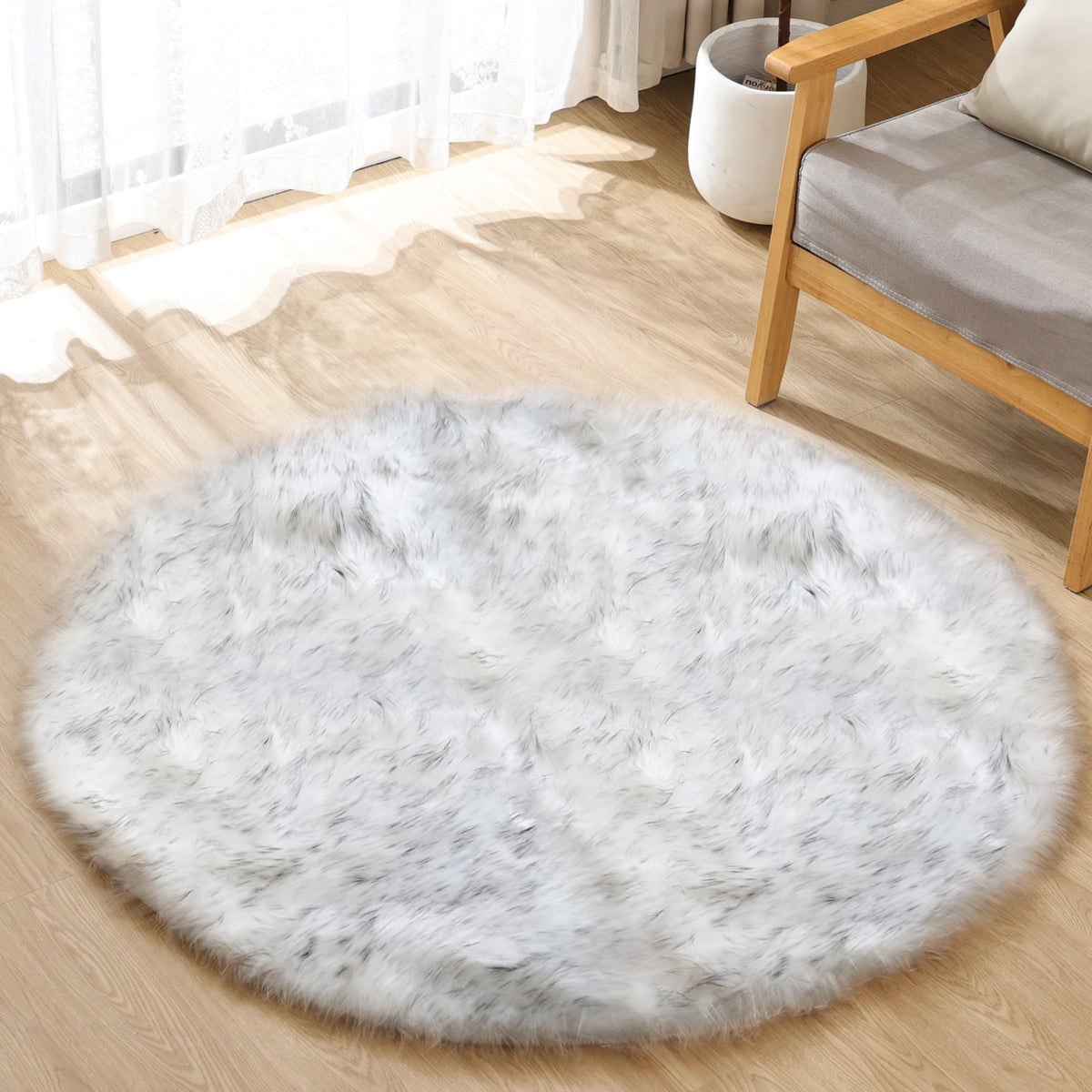 ORINOVA White Faux Sheepskin Shag Fur Runner Rugs for Living Room Bedroom Fluffy Washable Furry Area Rug 2x6 Nursery Rug Teen Room Décor
