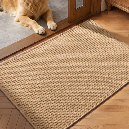 YIHOUSE Indoor Door Mat 24" x 36", Non-Slip Washable Entryway Mat, Dirt Trapper Absorbent Entrance Mat, Low Profile Floor Mat for Front/Back Door, Entryway, Dark Gray ﻿