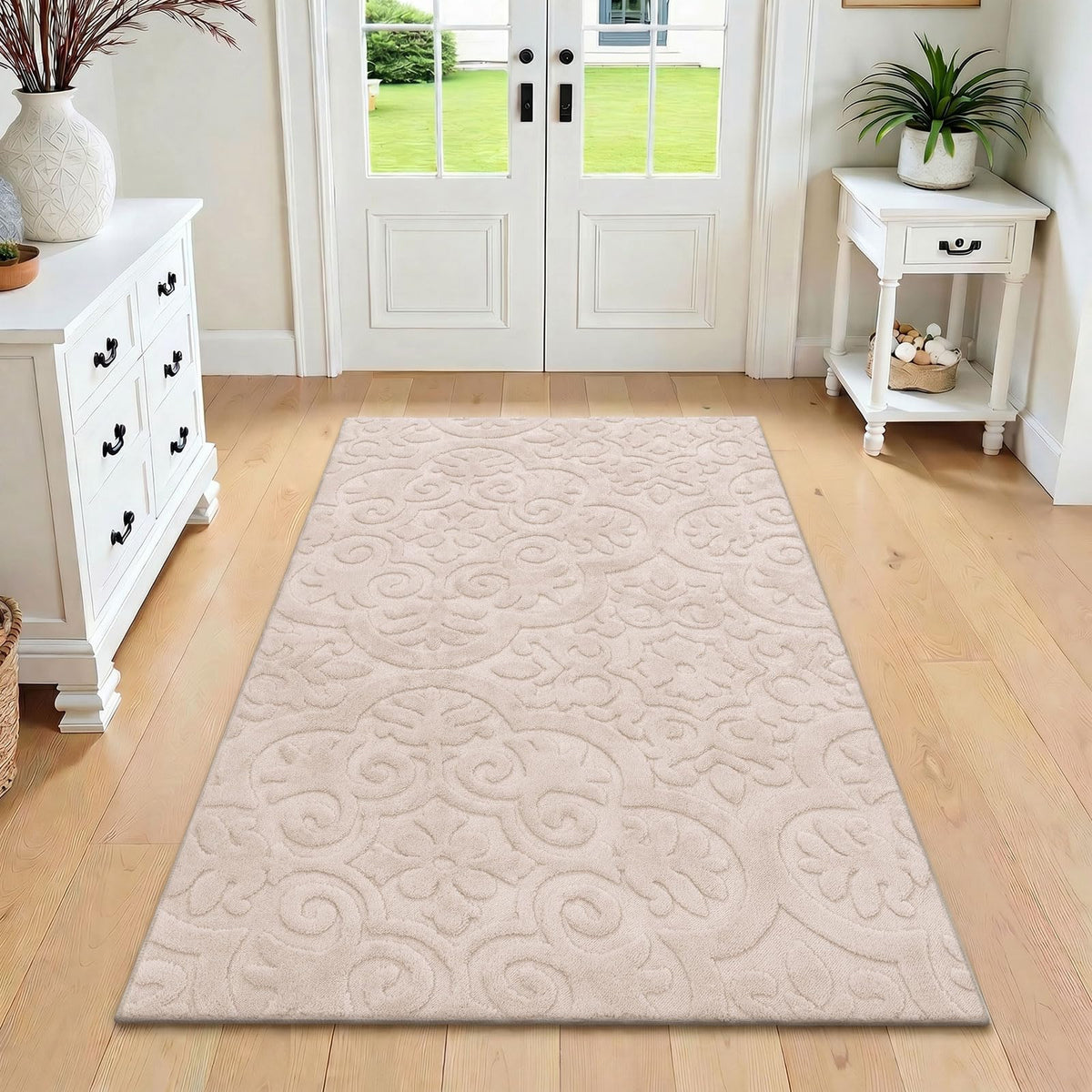 U'Artlines 6x9ft Washable Area Rug for Living Room,Neutral Beige Rugs