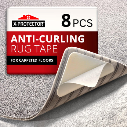 X-Protector Rug Tape for Carpet - 12 PCS Premium Rug Pad Grippers