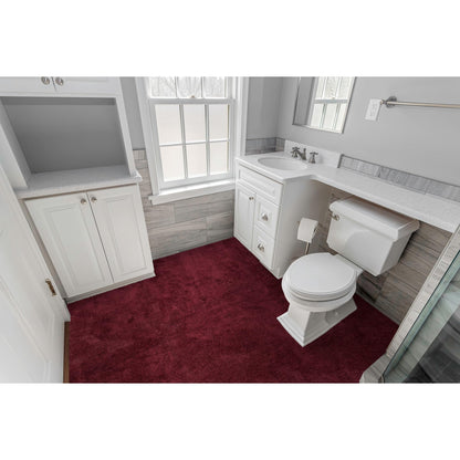 Garland Rug Room Size Bathroom Carpet 5 ft x 6 ft Platinum Gray – Soft, Plush, Absorbent, Quick-Dry, Durable Unbound Edges for Easy Cutting