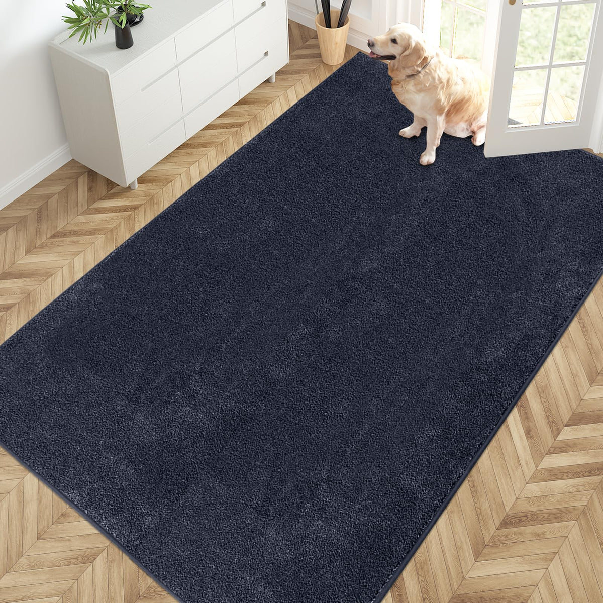 PURRUGS Dirt Trapping Indoor Door Mat, 31.5" x 47", Charcoal