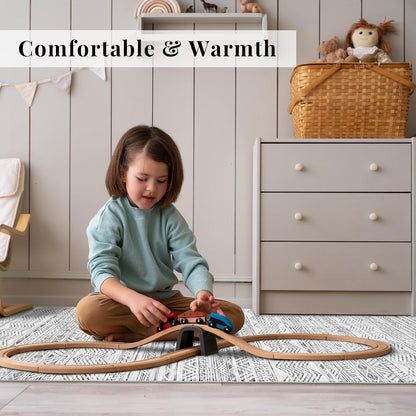2'6"x8 Runner Rug Washable Moroccan: Non Slip Kitchen Long Floor Mat Gray