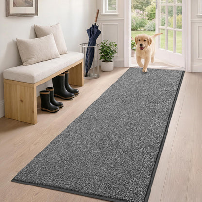 PURRUGS Dirt Trapping Indoor Door Mat, 34" x 59", Charcoal