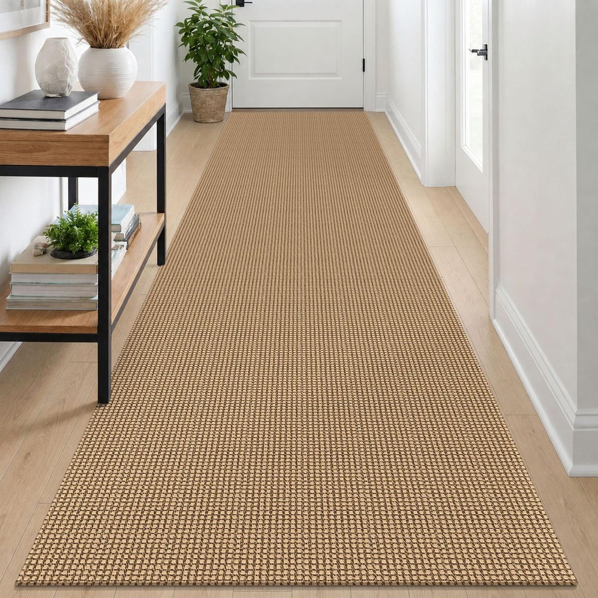 IOHOUZE Washable Area Rug 3x5 Non Slip Rubber Backed Woven Rugs for Entryway Rugs Indoor Outdoor Doormat Throw Rug Floor Carpet for Entrance Kitchen Front Door, Olive Green/Earthy Green