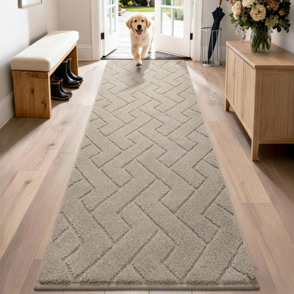 PURRUGS Dirt Trapping Door Mat Indoor Entrance, 32" x 47", Taupe