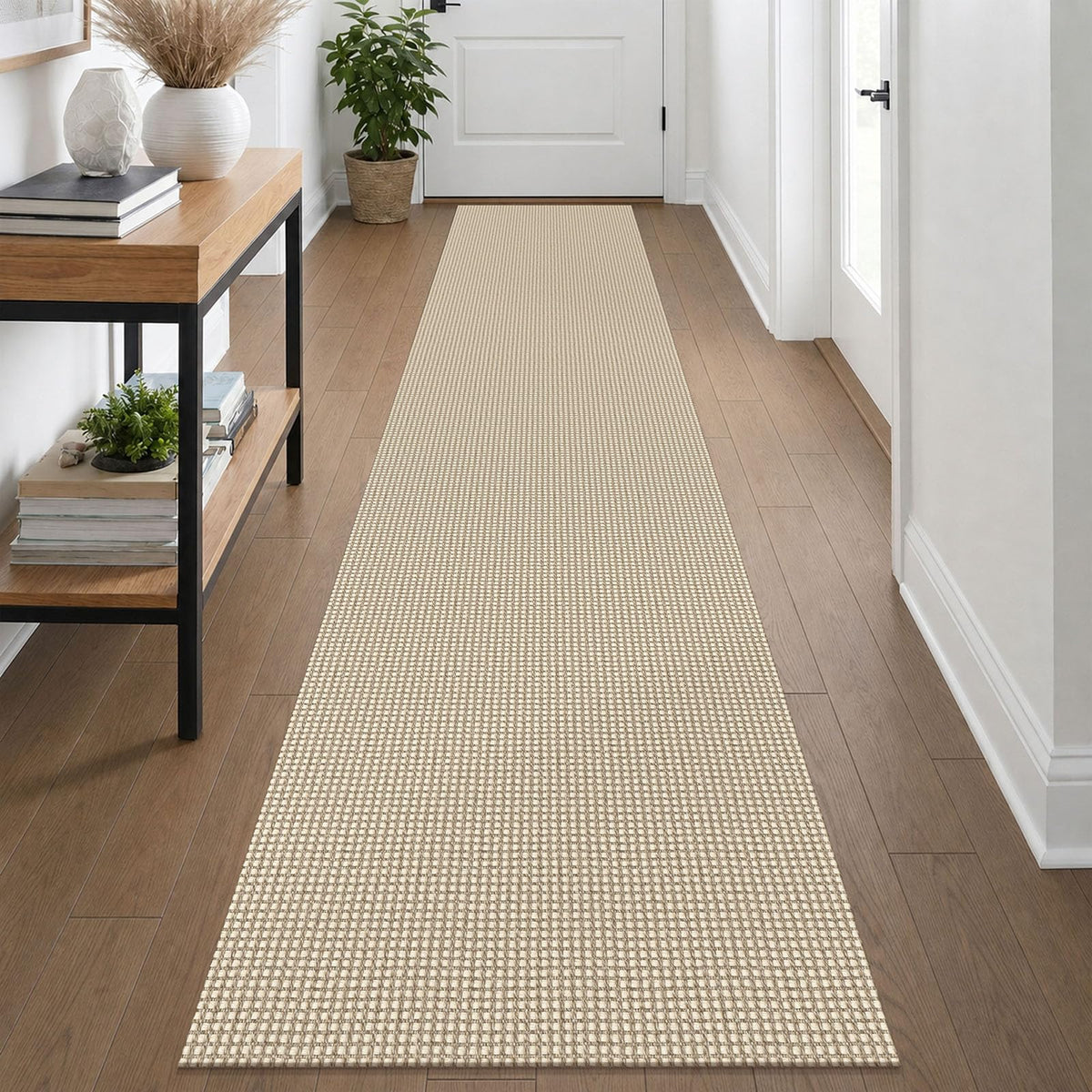IOHOUZE Small Area Rug 2x3 Washable Woven Rugs for Entryway Non Slip Rubber Backed Front Door Rugs Indoor Doormat Throw Rug Floor Carpet for Entrance Kitchen, Cream/Beige