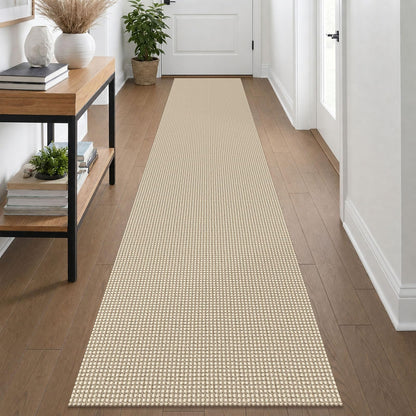 IOHOUZE Small Area Rug 2x3 Washable Woven Rugs for Entryway Non Slip Rubber Backed Front Door Rugs Indoor Doormat Throw Rug Floor Carpet for Entrance Kitchen, Cream/Beige