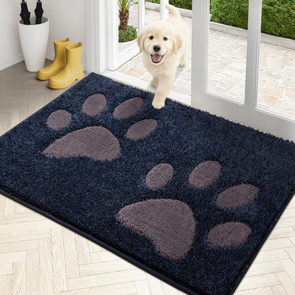 PURRUGS Dirt Trapping Door Mat Indoor Entrance, 32" x 47", Grey