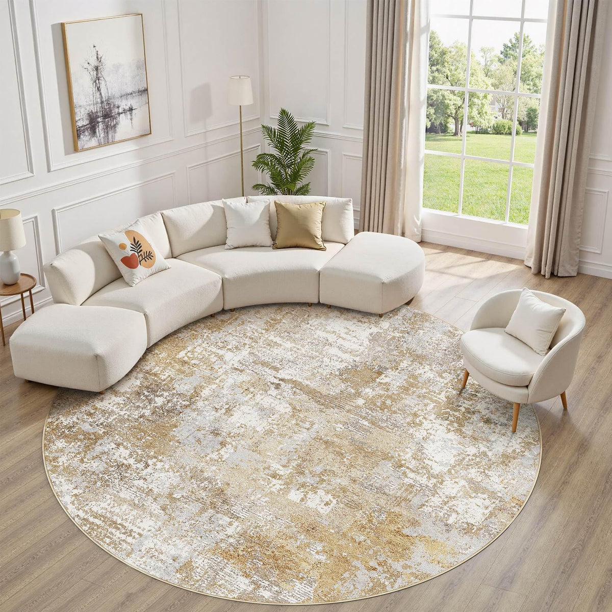Tortania Washable 8x10 Area Rug for Living Room: Modern Abstract Neutral Large Soft Thin Rugs - Non Slip Indoor Carpet for Bedroom Dining Room Office Nursery Home Floor Decoration - Smoky Gray