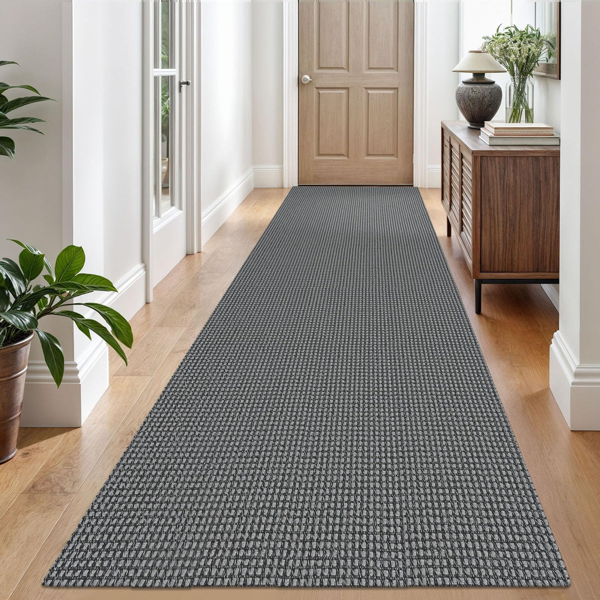 EARTHALL Woven Area Rug 3x5 Ft Washable Rugs for Entryway Braided Non Slip Rubber Backed Throw Rugs Door Mat Indoor Outdoor Entrance Cotton Carpet for Kitchen Foyer Front Door, Orange/Tan/Brown