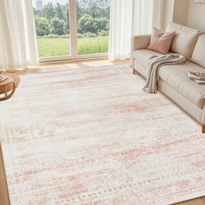 Washable Rugs 8x10 Area Rug for Living Room,Bedroom,Dining Room-Beige Green