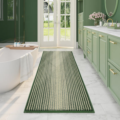 BSICPRO Bathroom Rugs Sets 2 Piece, Modern Bath Mat 20"x47"+20"x32", Blue