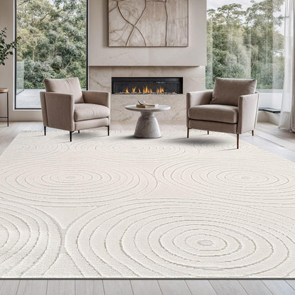 Beverly Rug Micro Loop Large Area Rug White 10x14 Modern Luxury Trellis Geometric Durable Indoor Area Rugs for Living Dining Room Office Stain Resistant Non Shedding Casual Indoor Carpet White 10x14