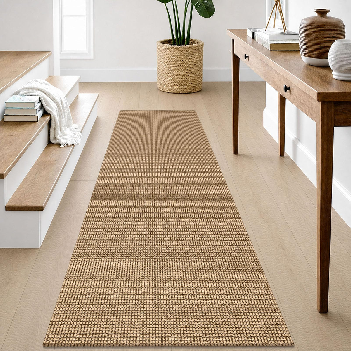 IOHOUZE Washable Area Rug 3x5 Non Slip Rubber Backed Woven Rugs for Entryway Rugs Indoor Outdoor Doormat Throw Rug Floor Carpet for Entrance Kitchen Front Door, Olive Green/Earthy Green