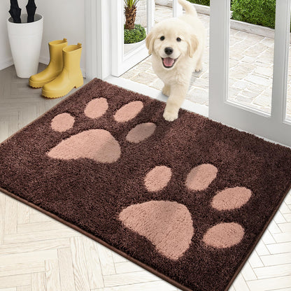 PURRUGS Dirt Trapping Door Mat Indoor Entrance, 32" x 47", Grey