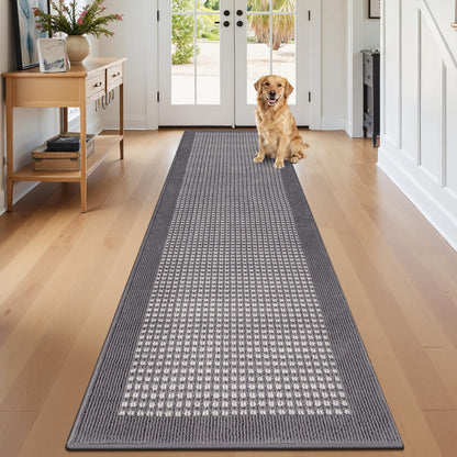 Ileading Laundry Room Runner Rug 2'x6' Non Slip Farmhouse Kitchen Floor Mats with Rubber Backing Machine Washable Beige Indoor Decor Carpet for Doormat Hallway Entryway Petmat Garage Balcony