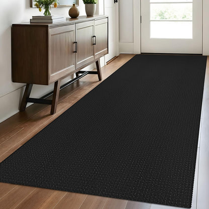 EARTHALL Woven Area Rug 3x5 Ft Washable Rugs for Entryway Braided Non Slip Rubber Backed Throw Rugs Door Mat Indoor Outdoor Entrance Cotton Carpet for Kitchen Foyer Front Door, Orange/Tan/Brown