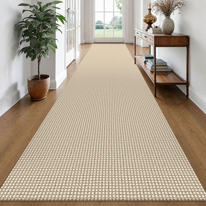 EARTHALL Woven Area Rug 3x5 Ft Washable Rugs for Entryway Braided Non Slip Rubber Backed Throw Rugs Door Mat Indoor Outdoor Entrance Cotton Carpet for Kitchen Foyer Front Door, Orange/Tan/Brown