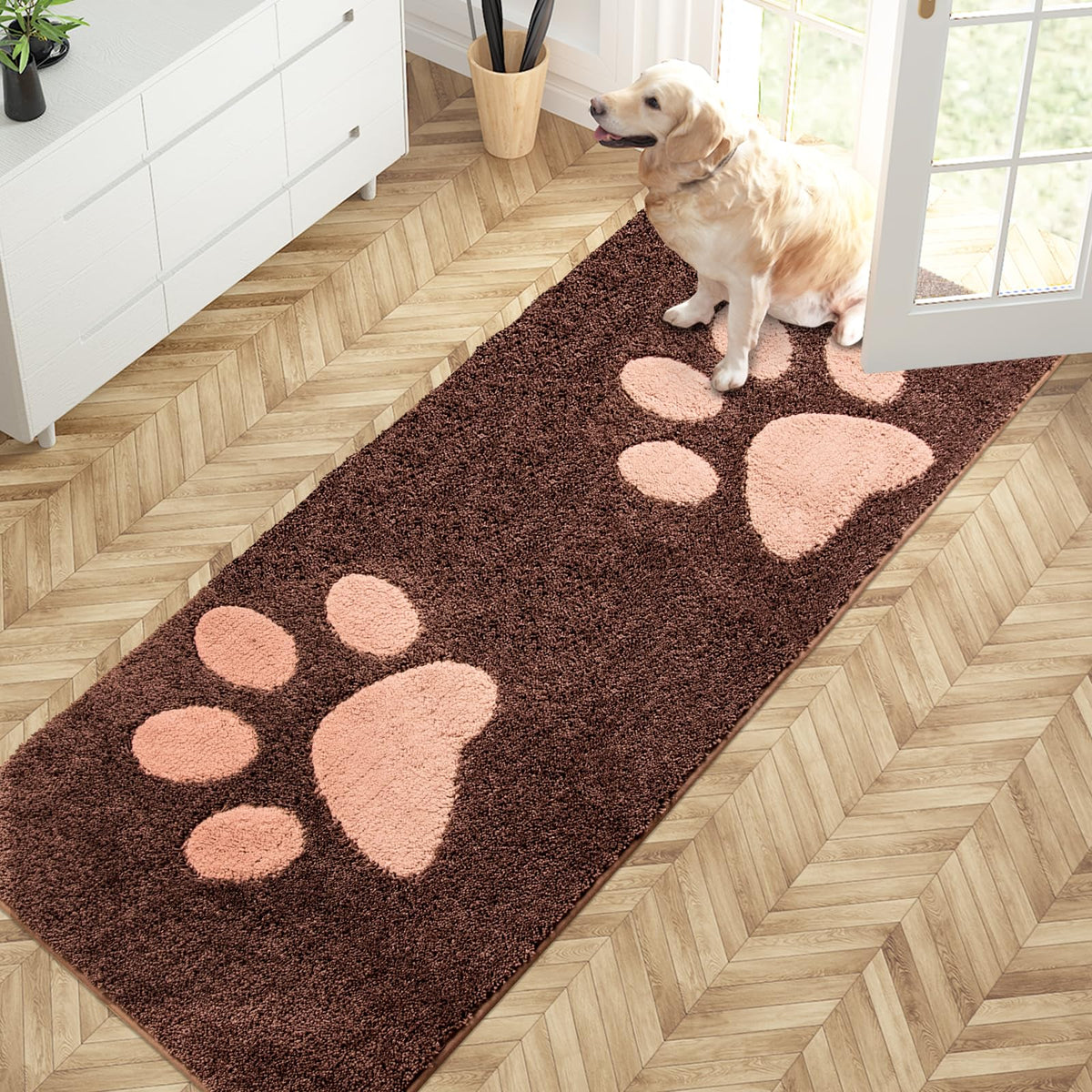 PURRUGS Dirt Trapping Door Mat Indoor Entrance, 32" x 47", Grey
