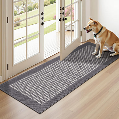 Ileading Laundry Room Runner Rug 2'x6' Non Slip Farmhouse Kitchen Floor Mats with Rubber Backing Machine Washable Beige Indoor Decor Carpet for Doormat Hallway Entryway Petmat Garage Balcony